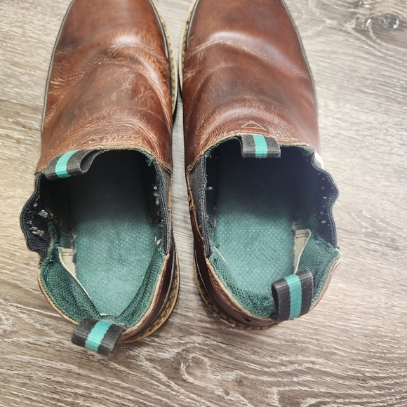 Georgia Giant Boots Mens 11M Romeo Slip-On Work US Brown Leather Oil Resistant - Picture 11 of 13